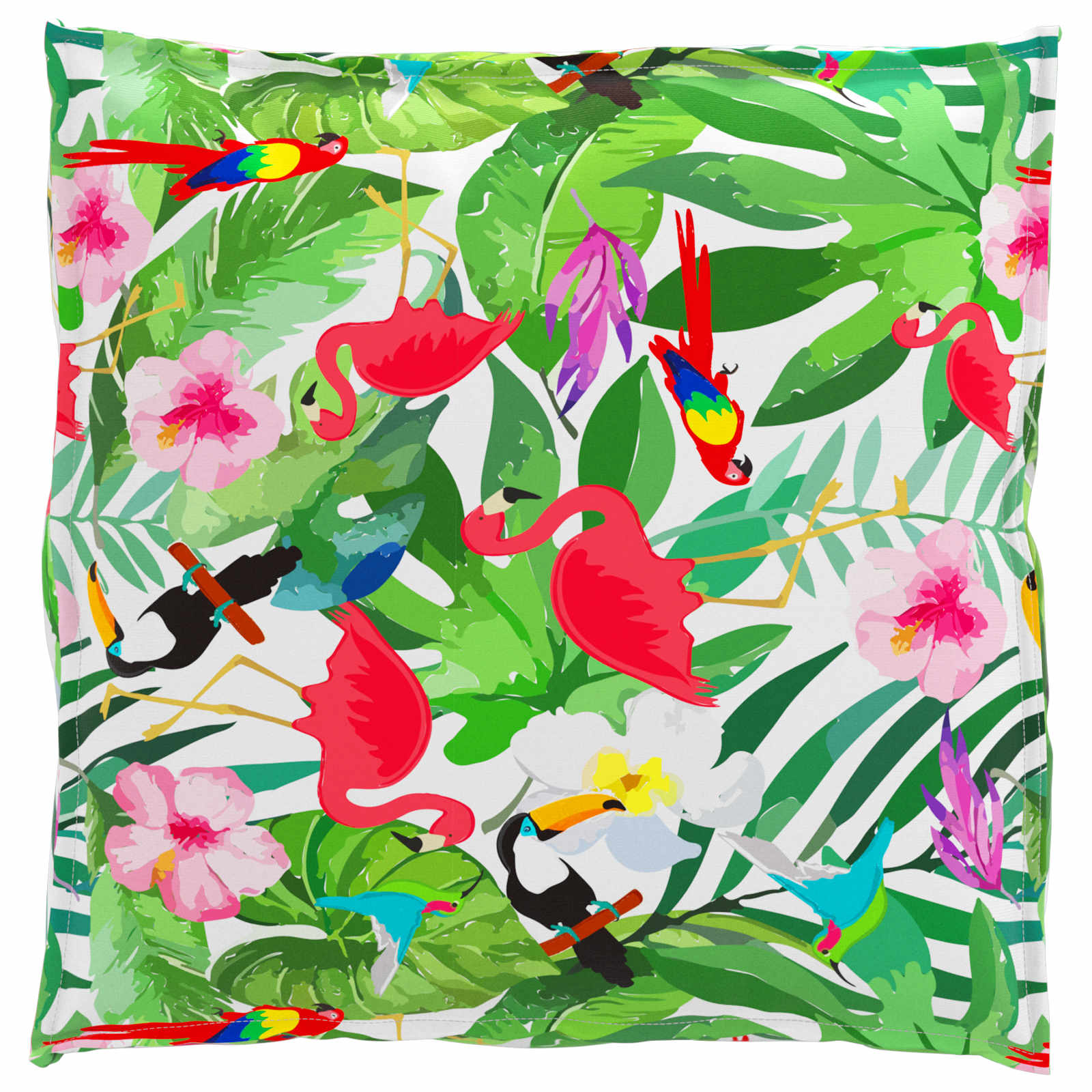 Set di Cuscini per Pallet Floreale 2 pcs Giungla Tropicale