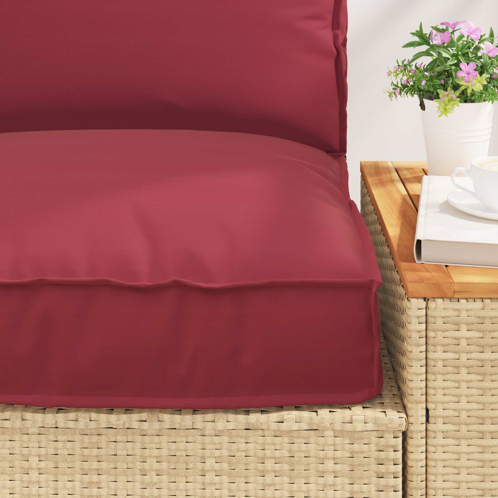 Set di Cuscini per Pallet 2 pcs Beige Tessuto Oxford