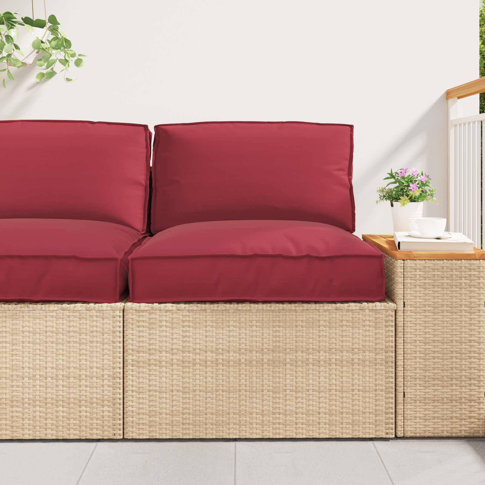 Set di Cuscini per Pallet 2 pcs Beige Tessuto Oxford