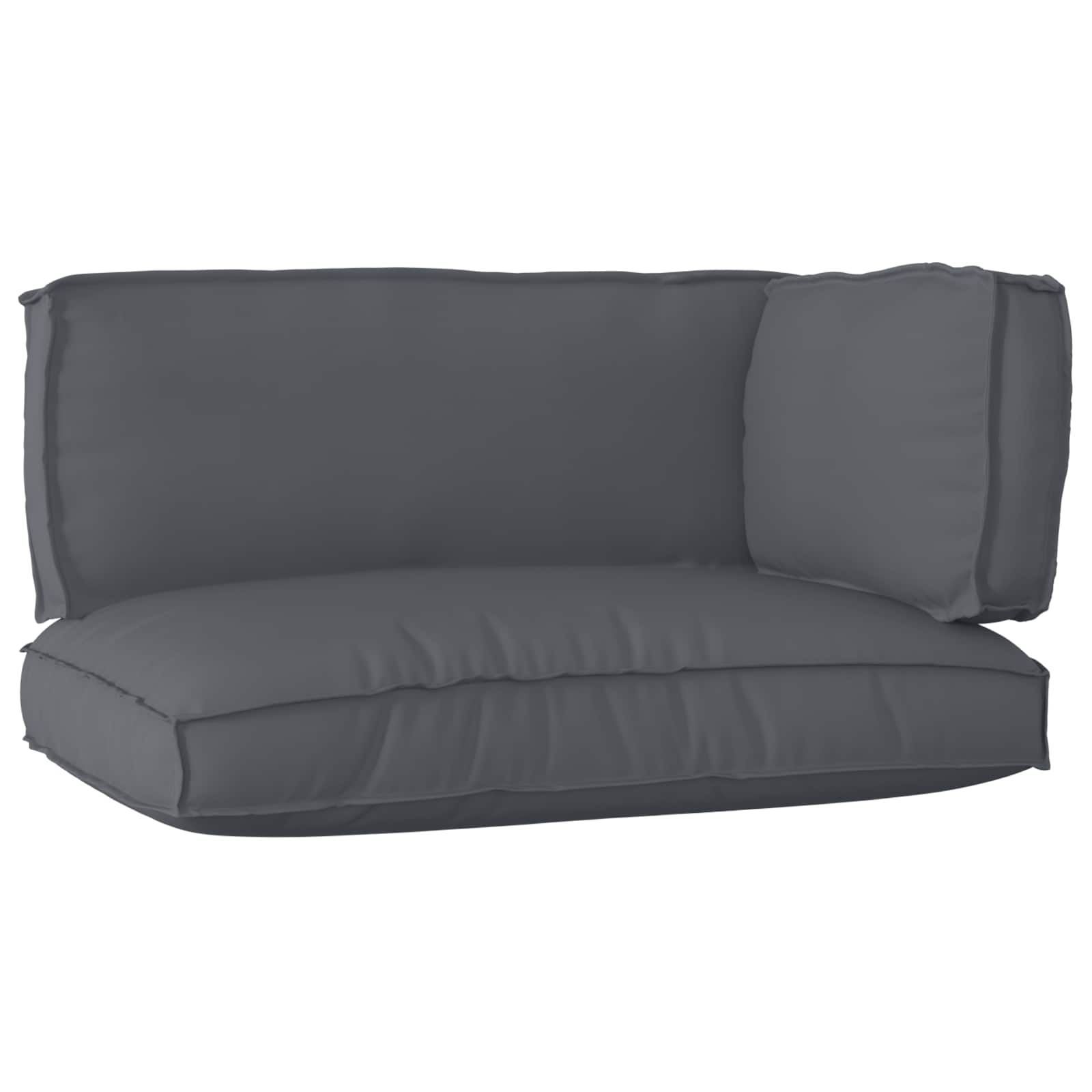 Set di Cuscini per Pallet 3 pcs Antracite Tessuto Oxford