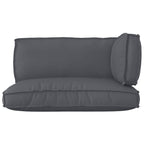 Set di Cuscini per Pallet 3 pcs Antracite Tessuto Oxford
