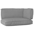 Set di Cuscini per Pallet 3 pcs Grigio Tessuto Oxford