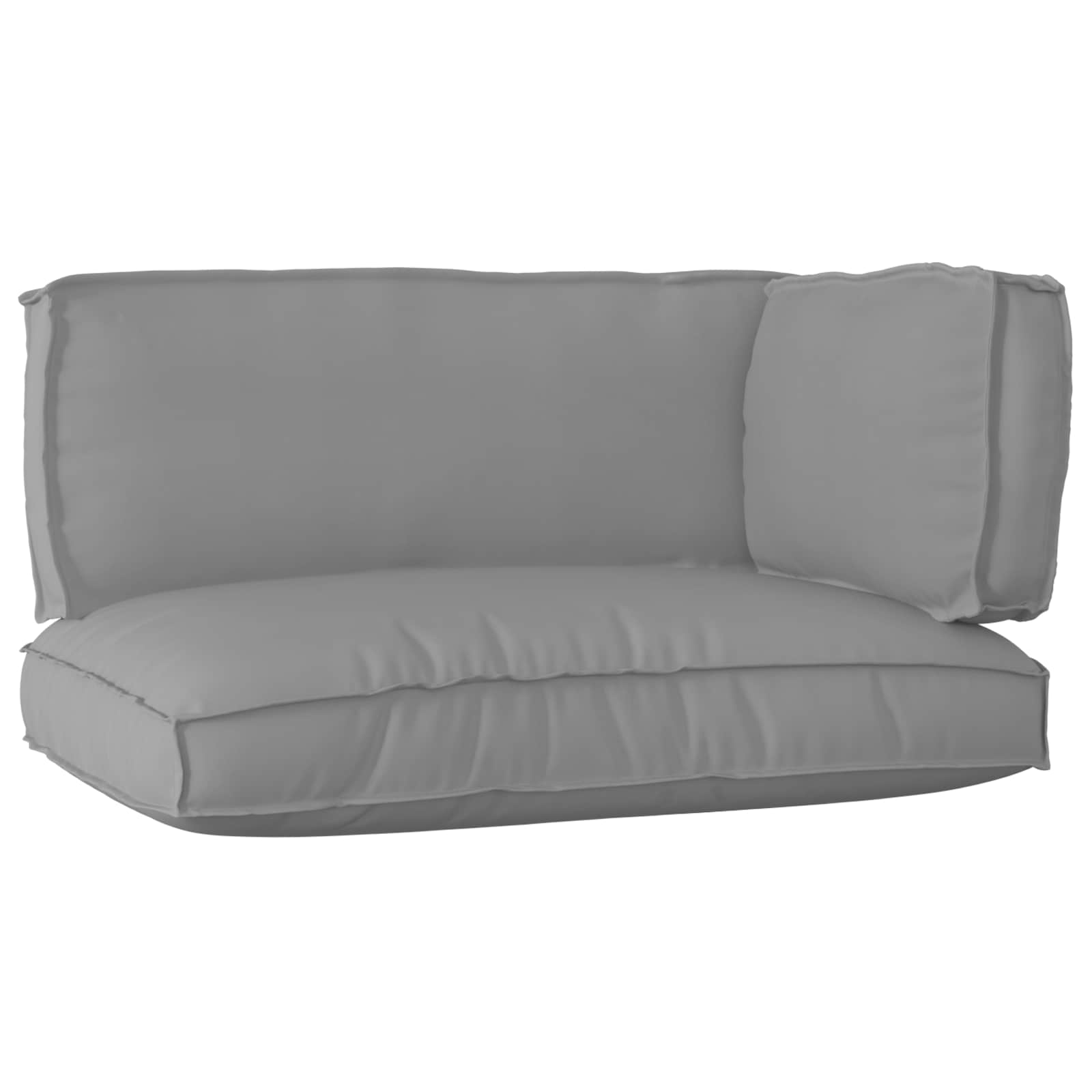 Set di Cuscini per Pallet 3 pcs Grigio Tessuto Oxford