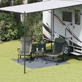 Tappeto da Tenda Blu e Grigio 200 x 200 cm Polietilene