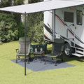 Tappeto da Tenda Blu e Grigio 200 x 250 cm Polietilene