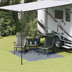 Tappeto da Tenda Blu e Grigio 200 x 250 cm Polietilene