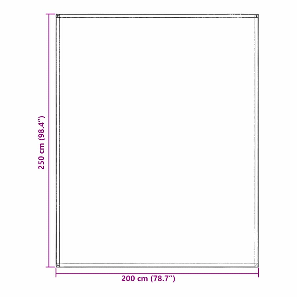 Tappeto da Tenda Blu e Grigio 200 x 250 cm Polietilene