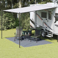 Tappeto da Tenda Blu e Grigio 350 x 250 cm Polietilene