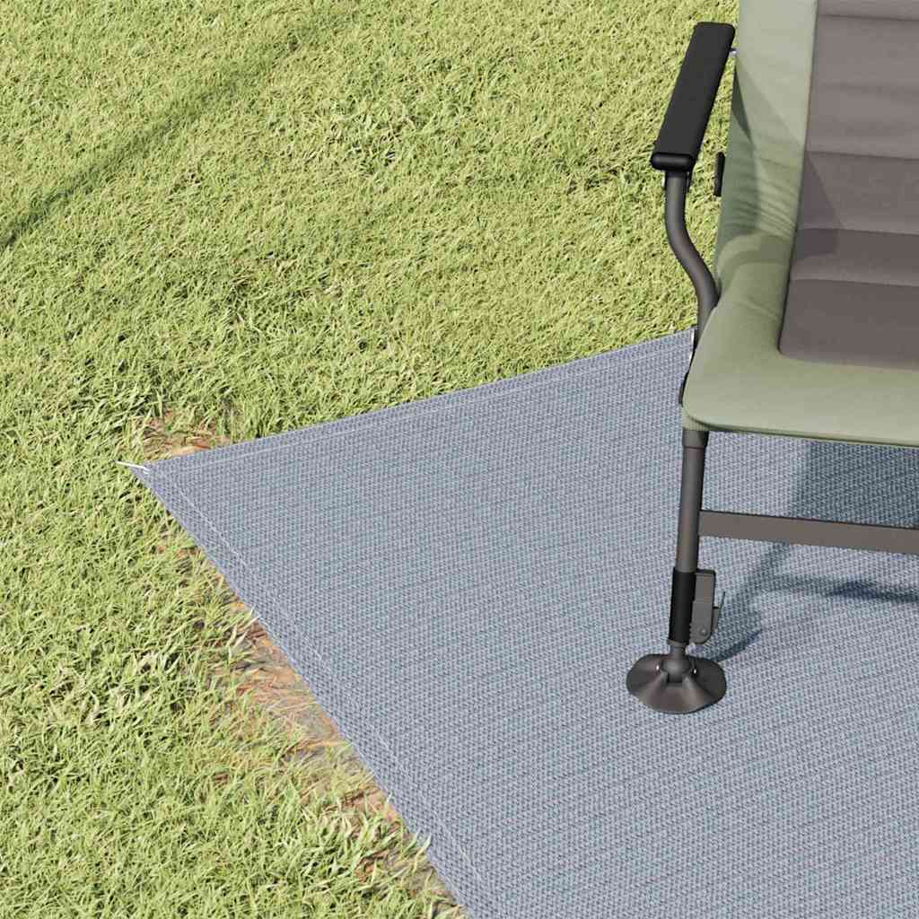 Tappeto da Tenda Blu e Grigio 350 x 250 cm Polietilene