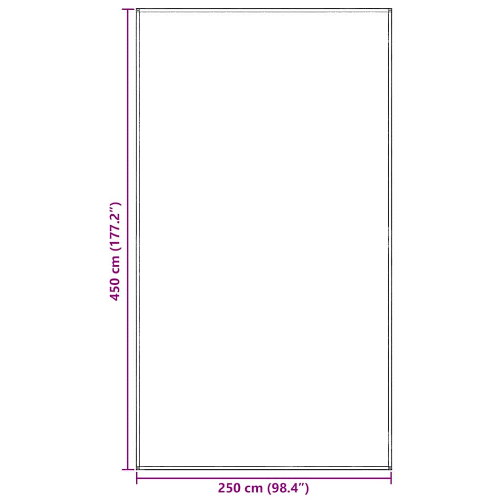 Tappeto da Tenda Blu e Grigio 450 x 250 cm Polietilene