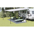 Tappeto da Tenda Blu e Grigio 500 x 250 cm Polietilene