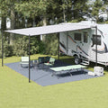 Tappeto da Tenda Blu e Grigio 600 x 250 cm Polietilene