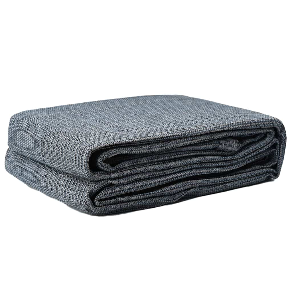 Tappeto da Tenda Blu e Grigio 400 x 400 cm Polietilene