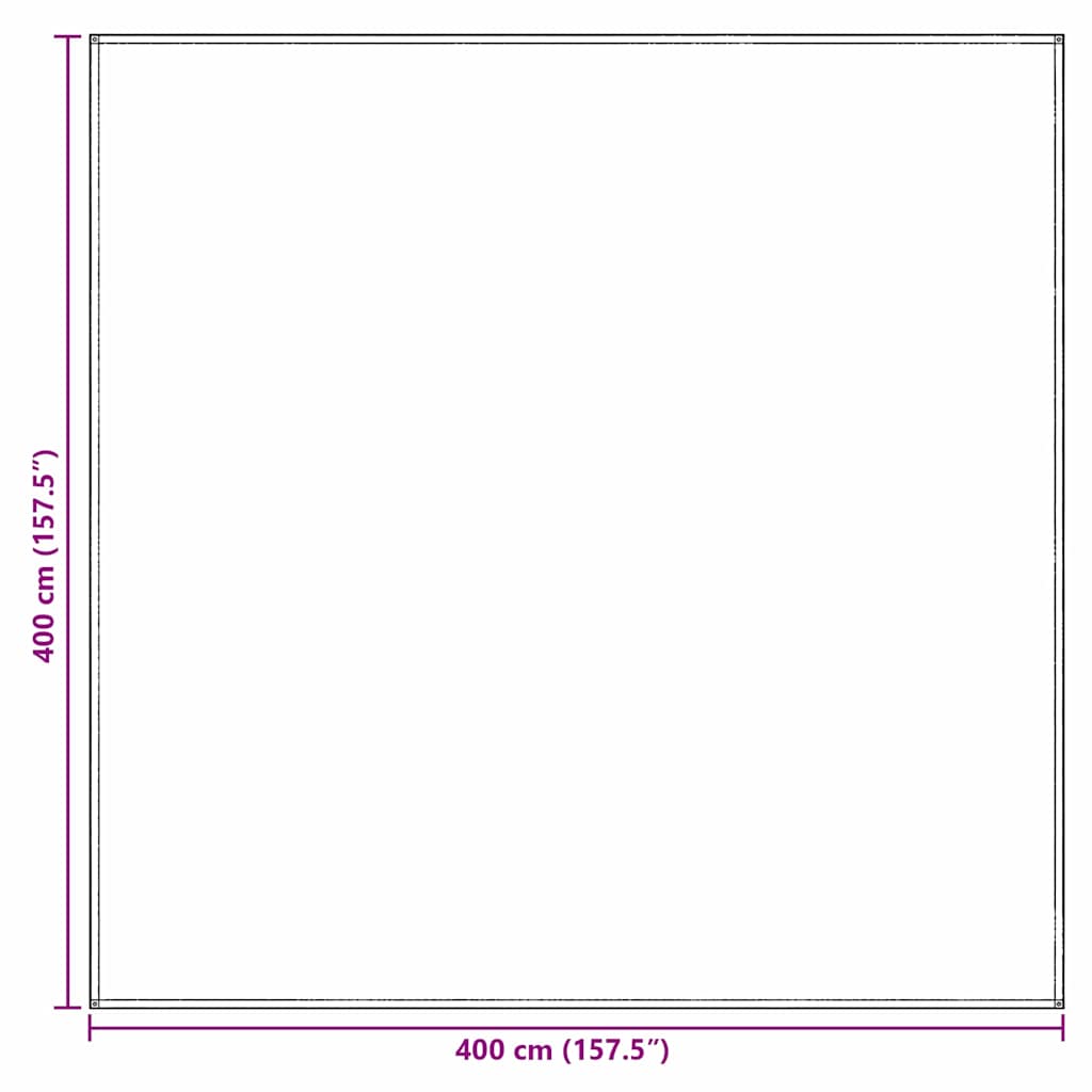 Tappeto da Tenda Blu e Grigio 400 x 400 cm Polietilene