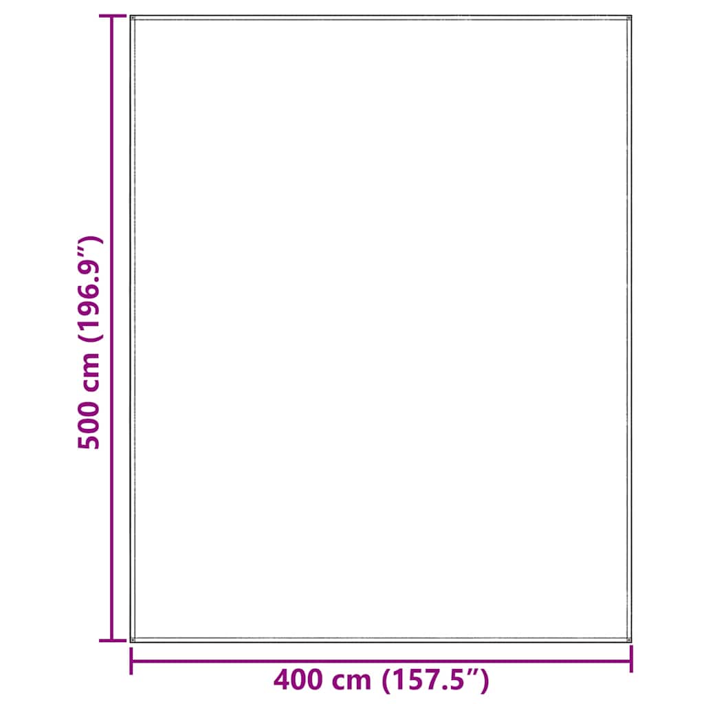 Tappeto da Tenda Blu e Grigio 500 x 400 cm Polietilene