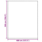 Tappeto da Tenda Blu e Grigio 500 x 400 cm Polietilene