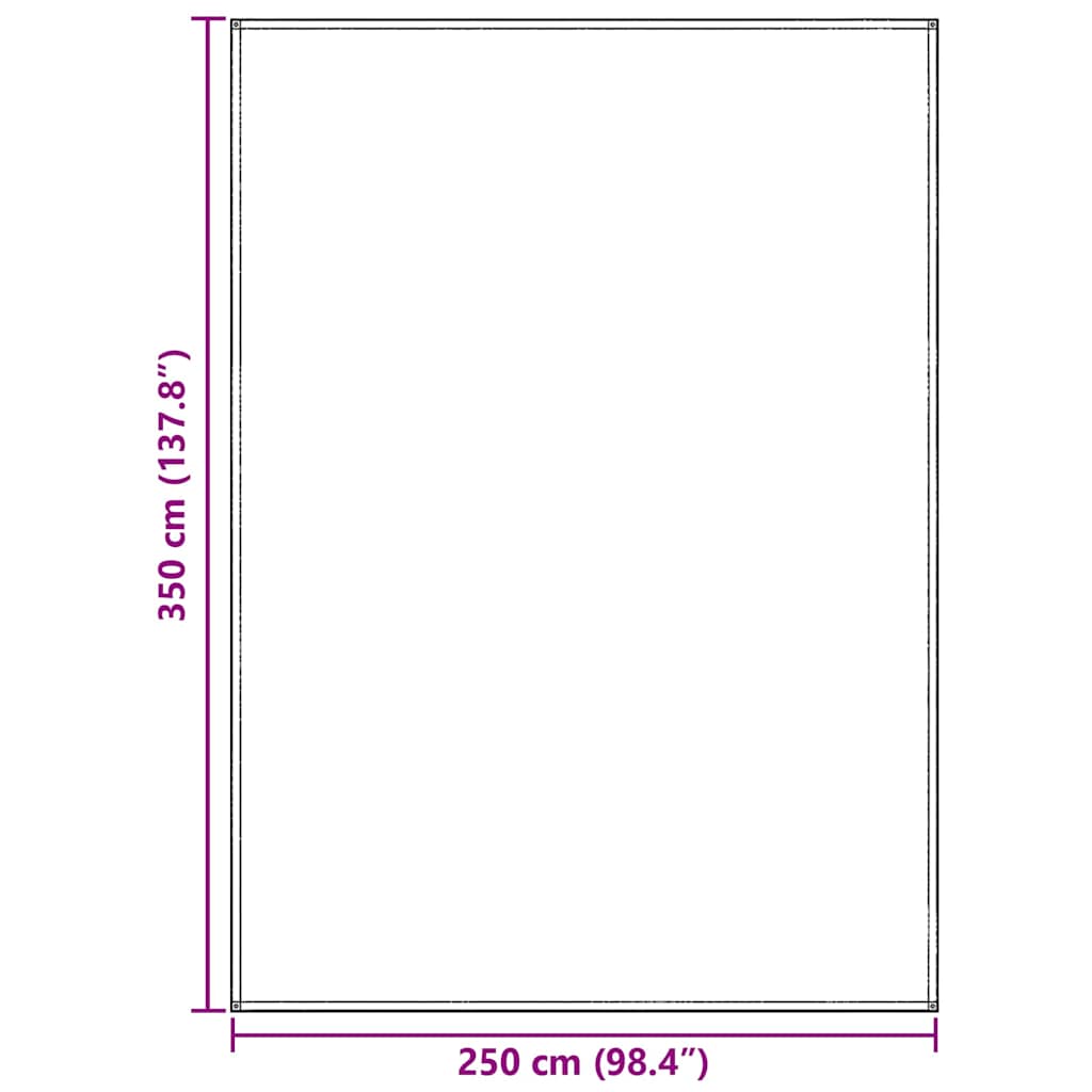 Tappeto da Tenda Grigio chiaro 350 x 250 cm Polietilene