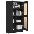 Armadio per Libri Rovere Nero 82,5 x 30,5 x 150 cm