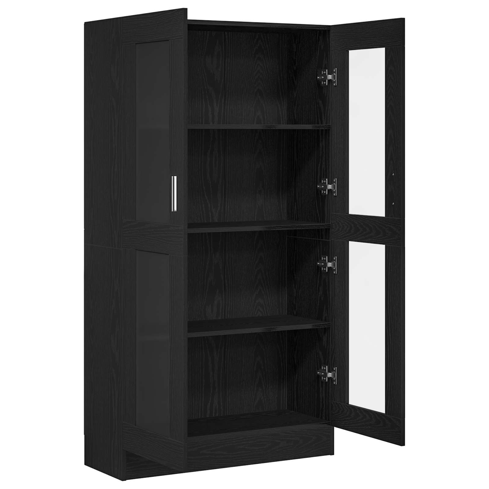 Armadio per Libri Rovere Nero 82,5 x 30,5 x 150 cm