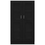 Armadio per Libri Rovere Nero 82,5 x 30,5 x 150 cm
