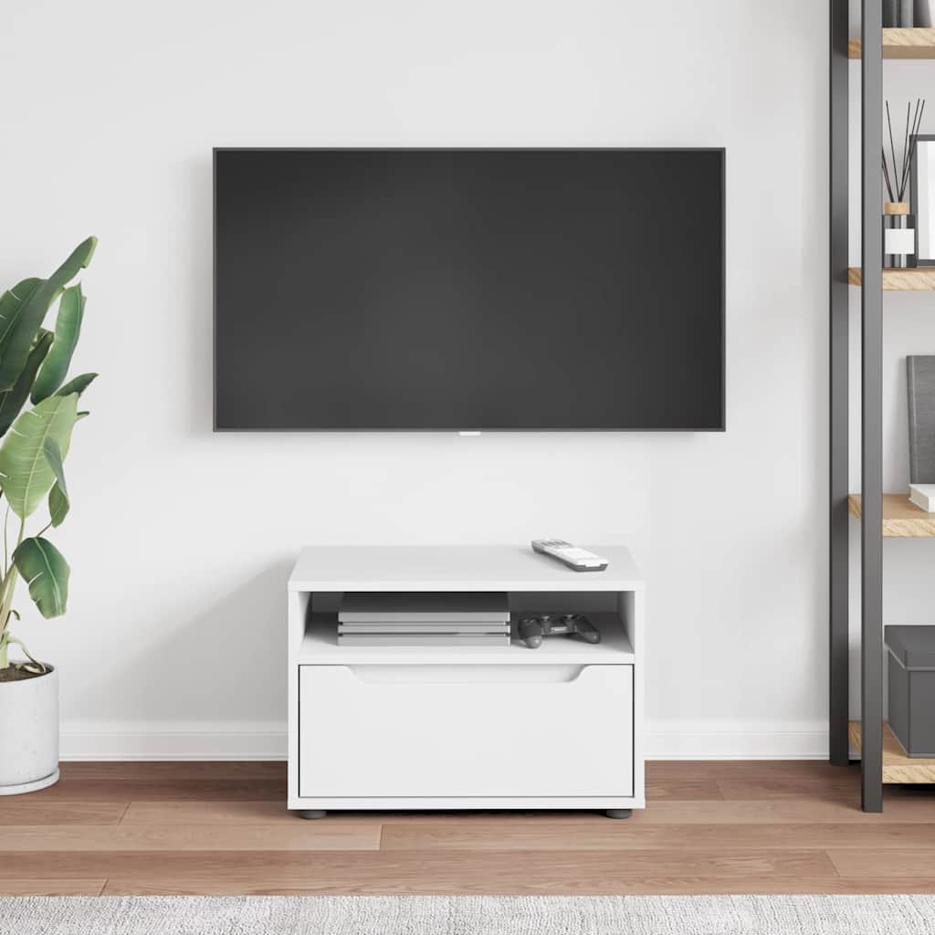 Mobile TV VISNES Bianco 60x40x38 cm in Legno Multistrato