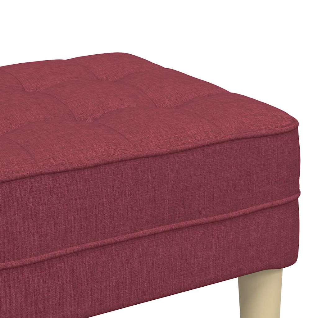 panchina con cuscino Rosso Vino 113 x 57 x 39 cm Tessuto