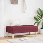 panchina con cuscino Rosso Vino 113 x 57 x 39 cm Tessuto