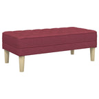 panchina con cuscino Rosso Vino 113 x 57 x 39 cm Tessuto