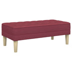 panchina con cuscino Rosso Vino 113 x 57 x 39 cm Tessuto