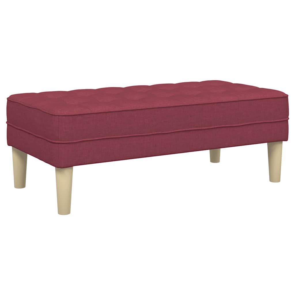 panchina con cuscino Rosso Vino 113 x 57 x 39 cm Tessuto