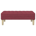 panchina con cuscino Rosso Vino 113 x 57 x 39 cm Tessuto