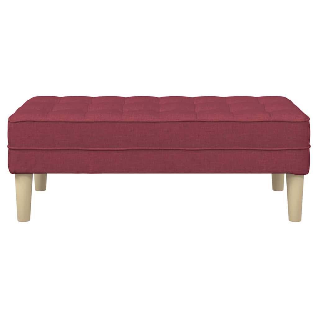 panchina con cuscino Rosso Vino 113 x 57 x 39 cm Tessuto