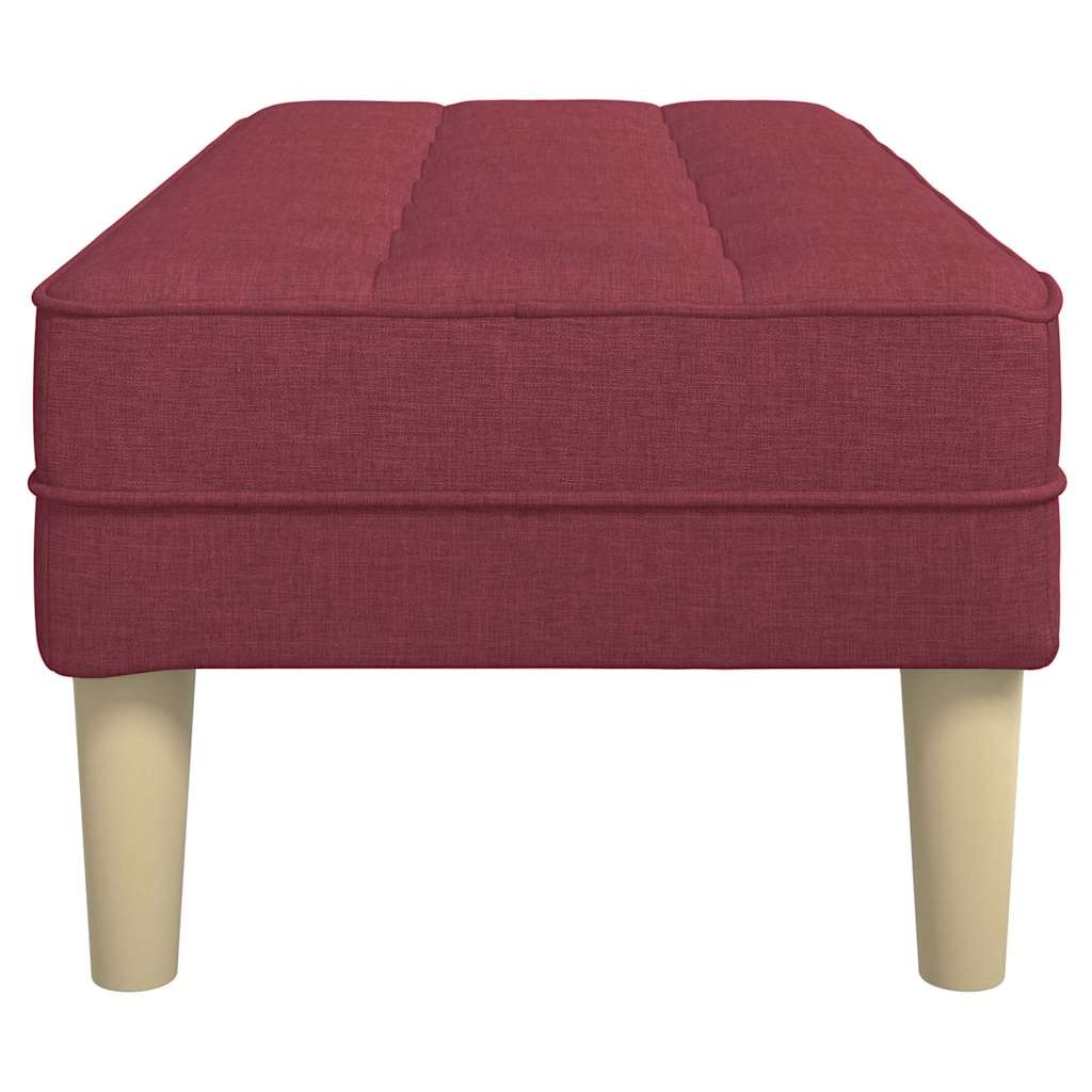 panchina con cuscino Rosso Vino 113 x 57 x 39 cm Tessuto