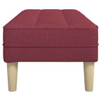panchina con cuscino Rosso Vino 113 x 57 x 39 cm Tessuto