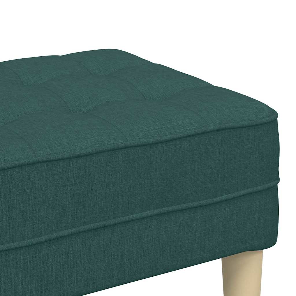 panchina con cuscino Verde Scuro 113 x 57 x 39 cm Tessuto
