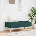 panchina con cuscino Verde Scuro 113 x 57 x 39 cm Tessuto