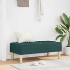 panchina con cuscino Verde Scuro 113 x 57 x 39 cm Tessuto