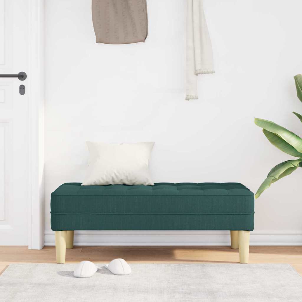 panchina con cuscino Verde Scuro 113 x 57 x 39 cm Tessuto
