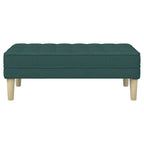 panchina con cuscino Verde Scuro 113 x 57 x 39 cm Tessuto