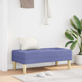 panchina con cuscino Blu jeans 113 x 57 x 39 cm Tessuto