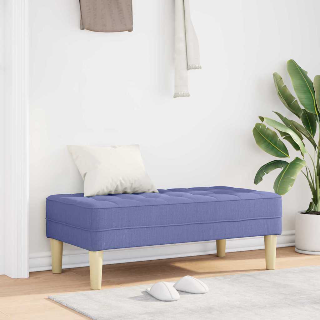 panchina con cuscino Blu jeans 113 x 57 x 39 cm Tessuto