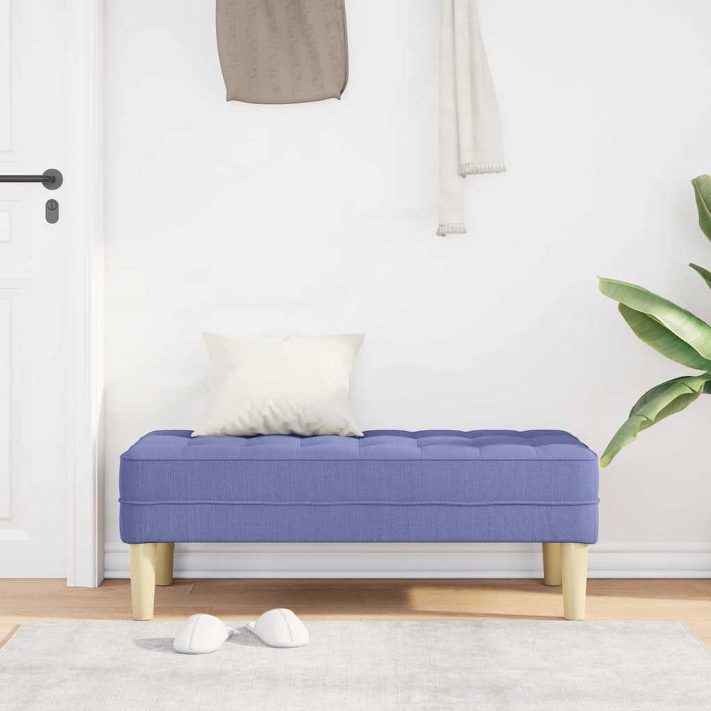 panchina con cuscino Blu jeans 113 x 57 x 39 cm Tessuto