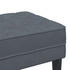 panchina con cuscino Grigio scuro 113 x 57 x 39 cm Velluto