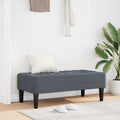 panchina con cuscino Grigio scuro 113 x 57 x 39 cm Velluto