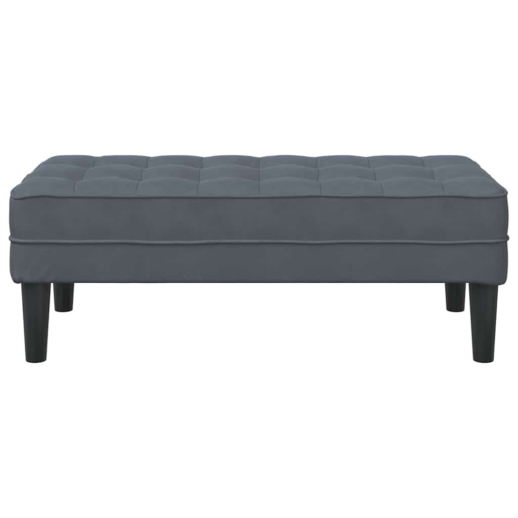 panchina con cuscino Grigio scuro 113 x 57 x 39 cm Velluto