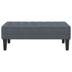 panchina con cuscino Grigio scuro 113 x 57 x 39 cm Velluto