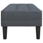 panchina con cuscino Grigio scuro 113 x 57 x 39 cm Velluto