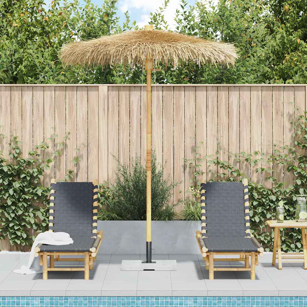 Ombrello Tiki con Baldacchino a Foglia di Banana 180 cm Bambù