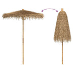 Ombrello Tiki con Baldacchino a Foglia di Banana 180 cm Bambù