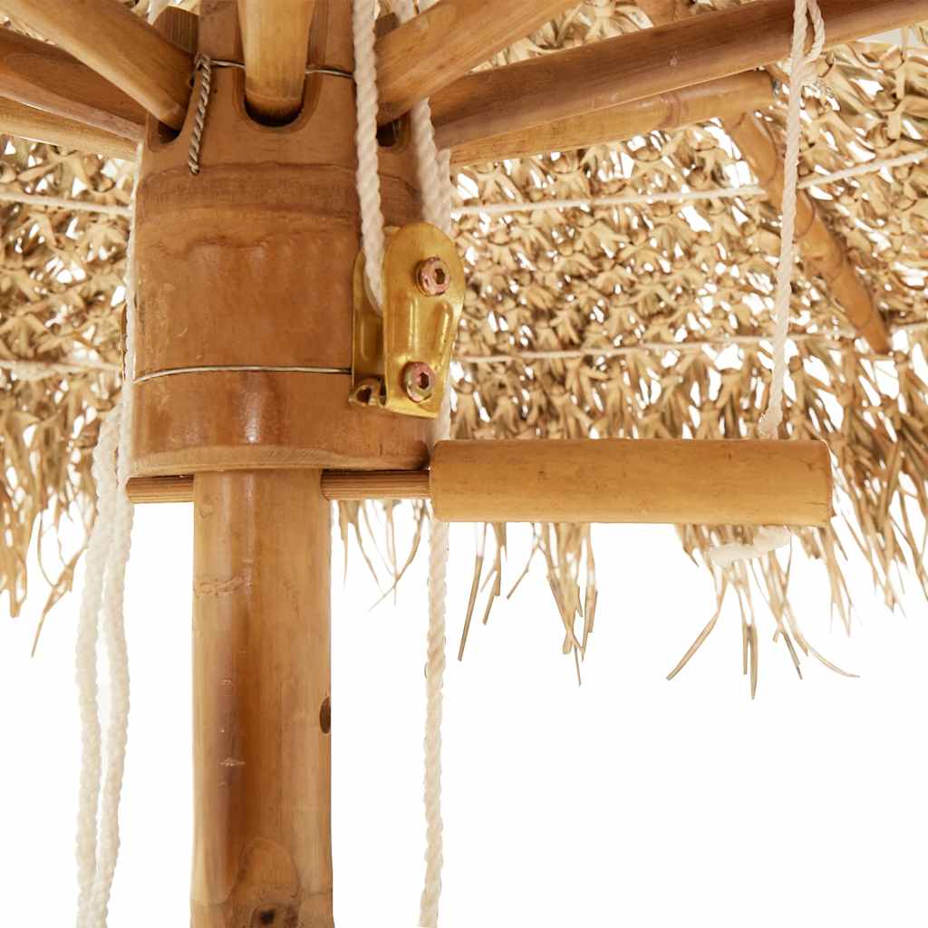 Ombrello Tiki con Baldacchino a Foglia di Banana 180 cm Bambù
